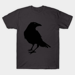 Beautiful Black Crow Raven Bird Silhouette T-Shirt